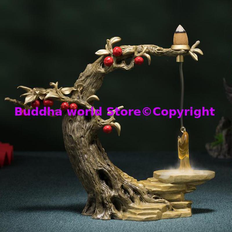 Home Decor Tree - 50% off top Copper carving Buddhist