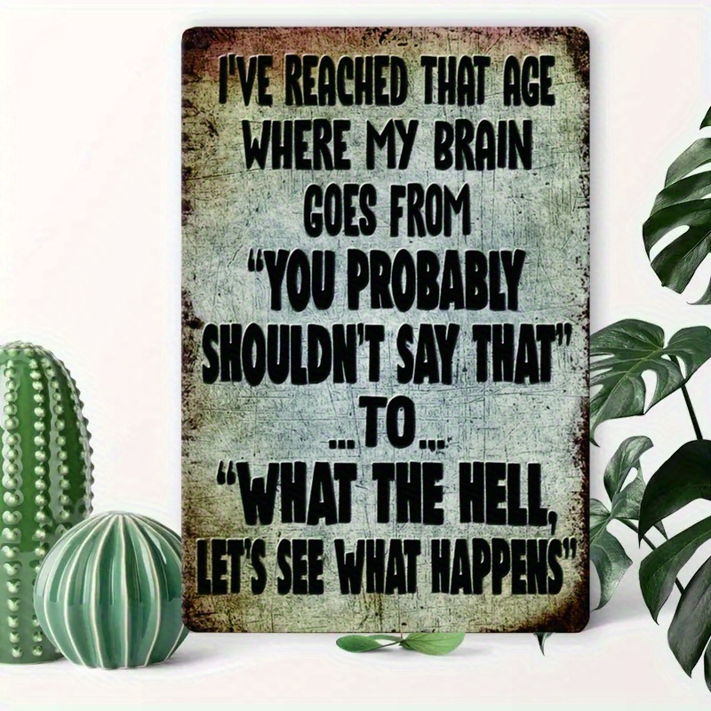 Home Decor Quotes Ideas - Vintage Metal Wall Sign-Funny Sarcastic Quote,