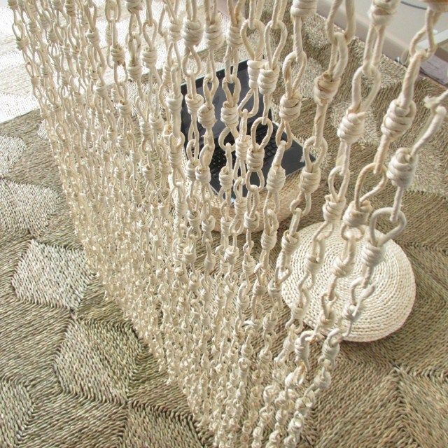 Room Divider Screen - Corn Leaves Door Curtains Straw Braid