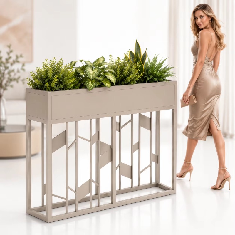 Matte Black Metal Planter Box  - Room Divider Screen review and price