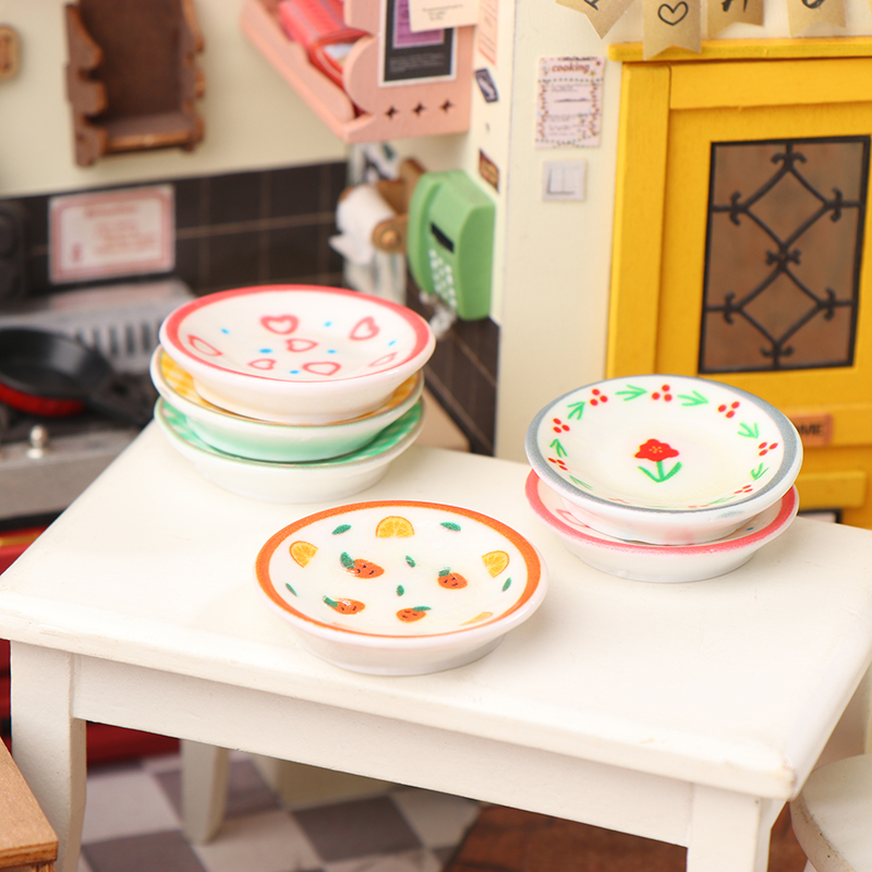 5Pcs 1/12 Dollhouse Mini Plate - Home Decor Kitchen review and price