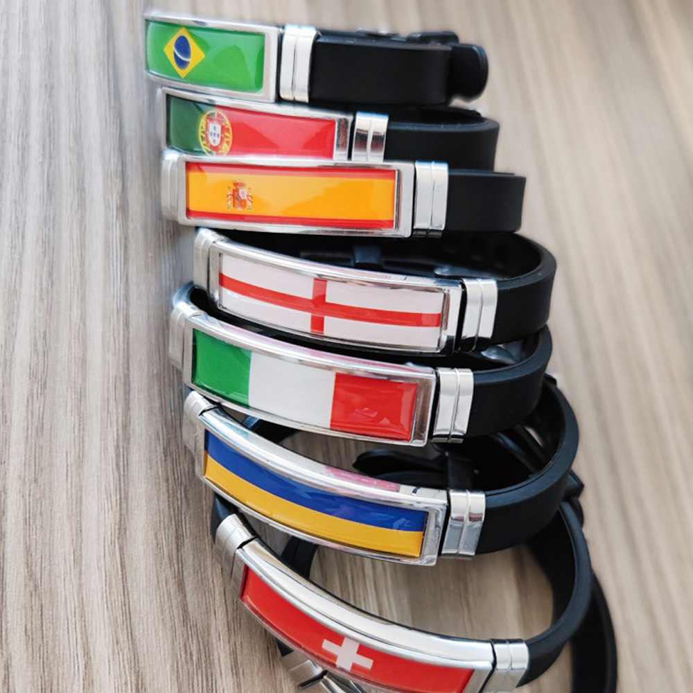 Spain Flag Leather Bracelet Fr - Home Decor Canada review and price