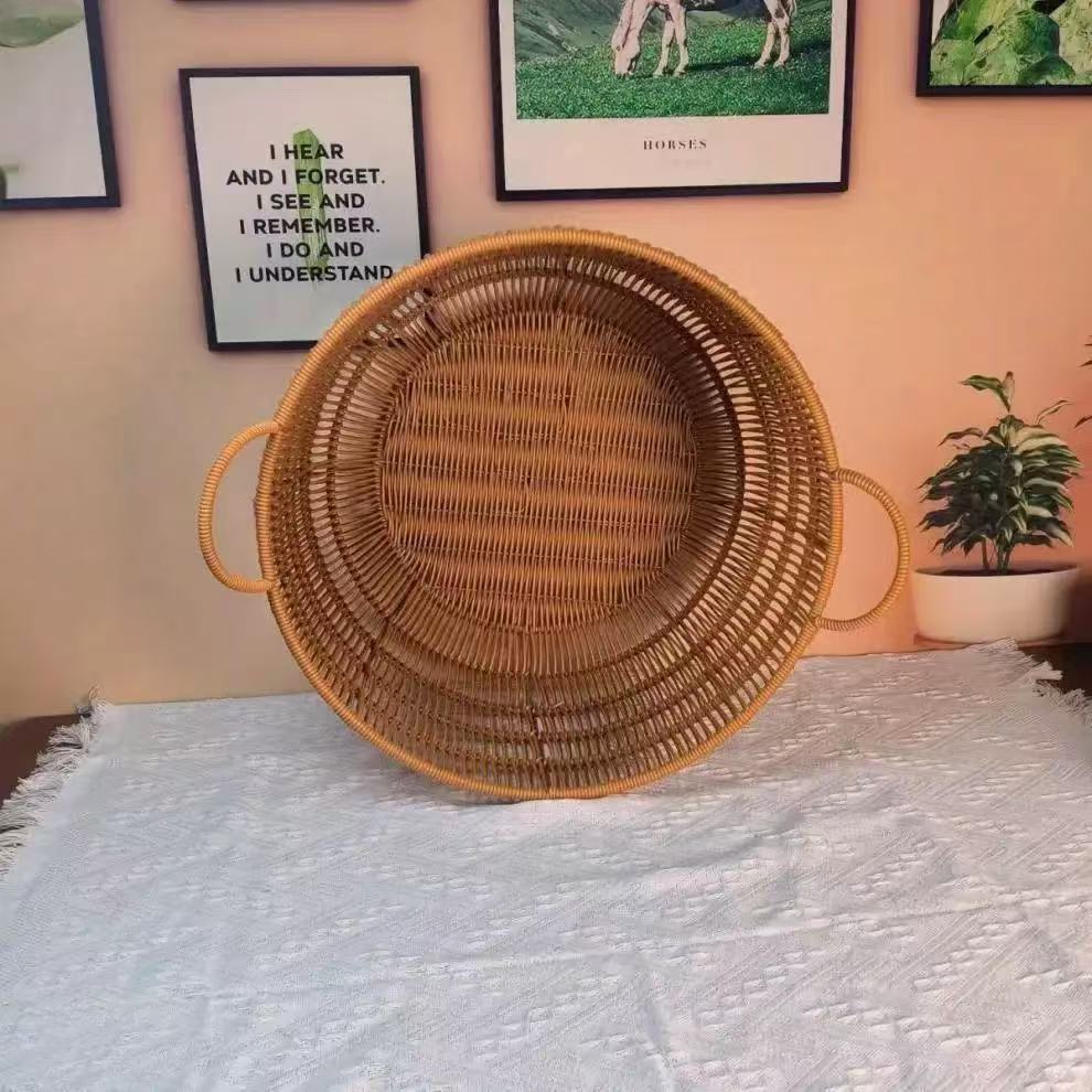 Handmade Rattan-Look Woven Sto - Rattan Plant Basket review and price