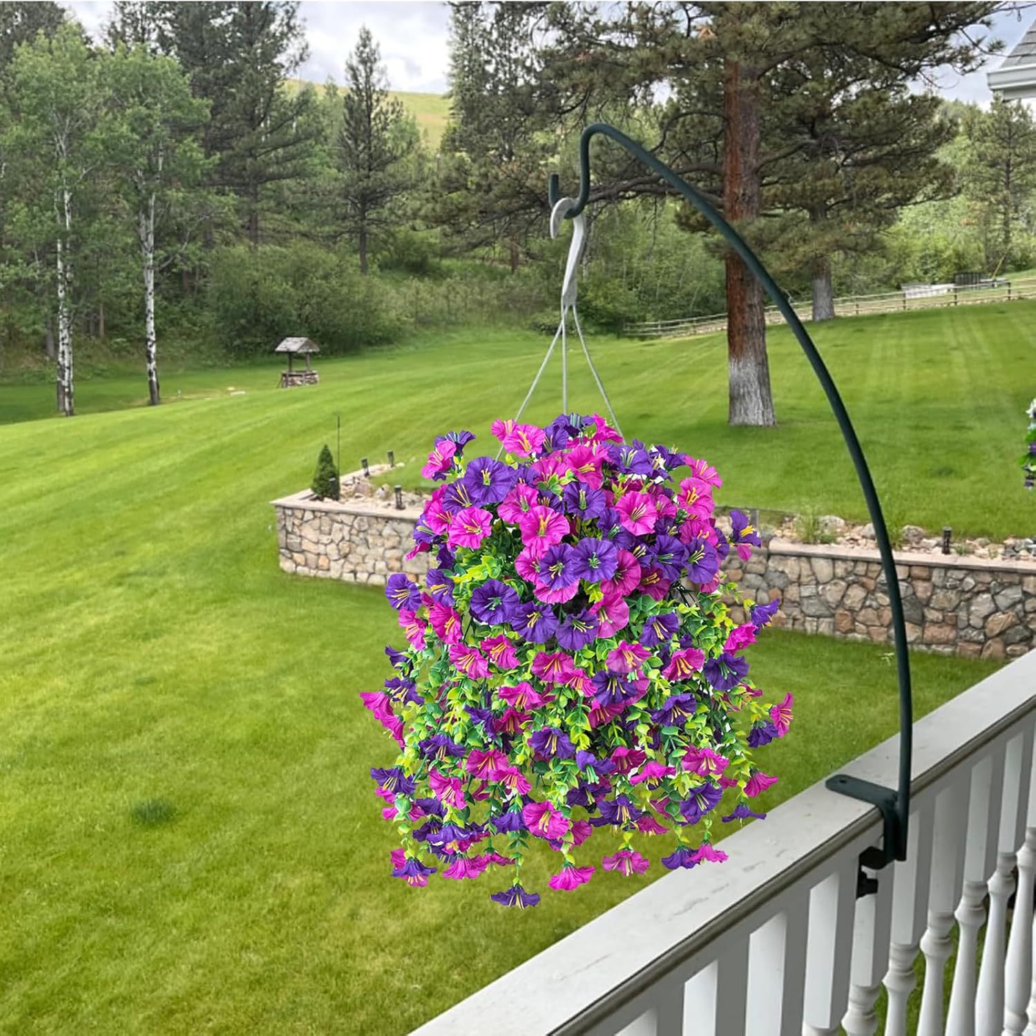 1pcs Artificial Morning Glory, - Rattan Plant Basket review and price
