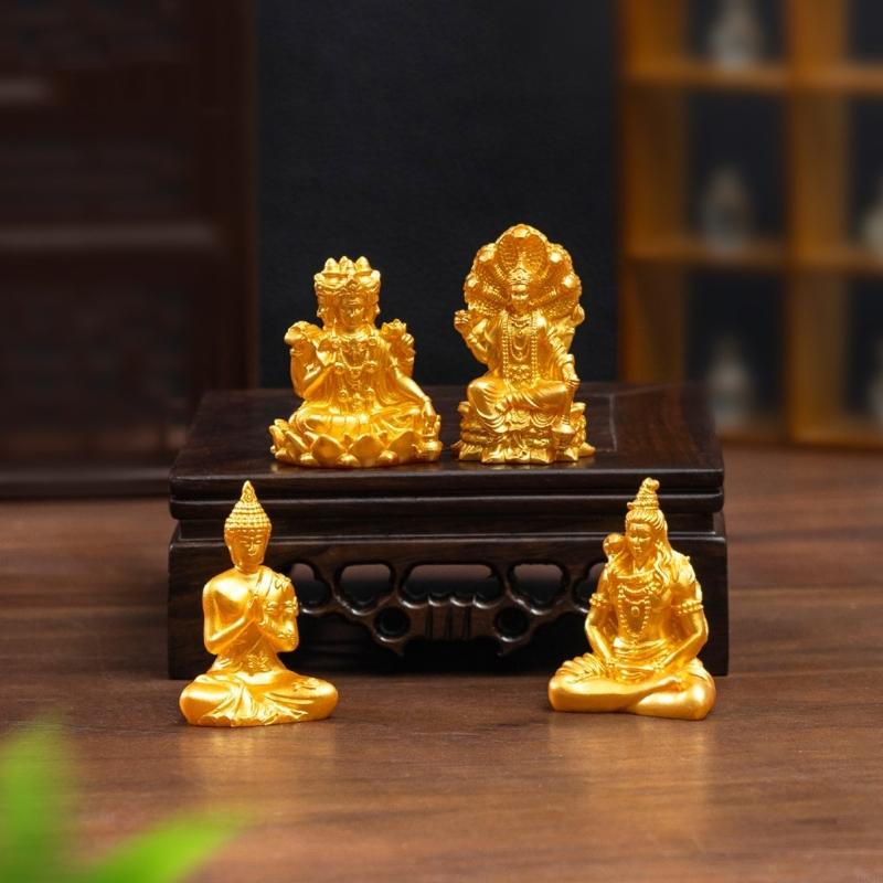 30Pcs Mini Gold Buddhas Statue - Home Decor Gold review and price