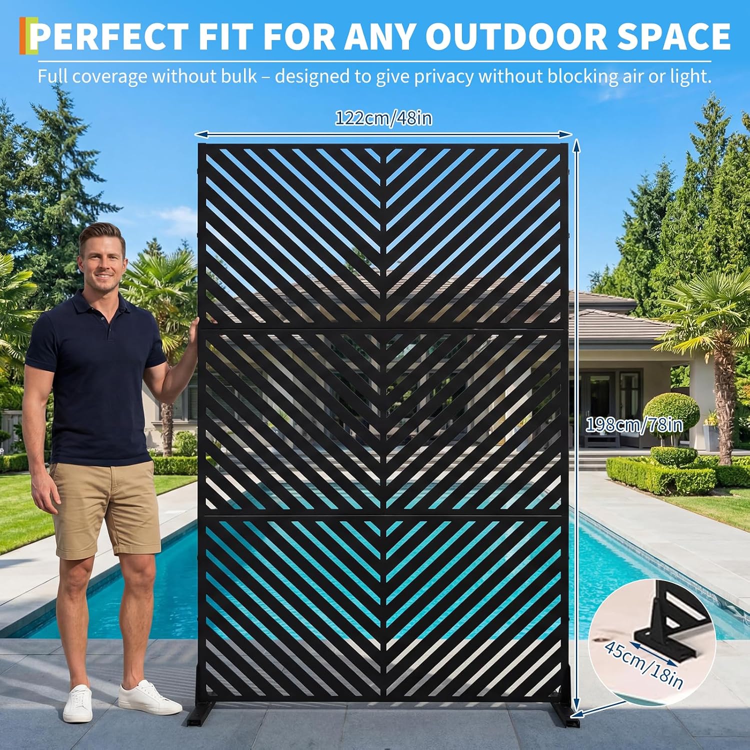 Garden Metal Outdoor Privacy S - Room Divider Screen review and price