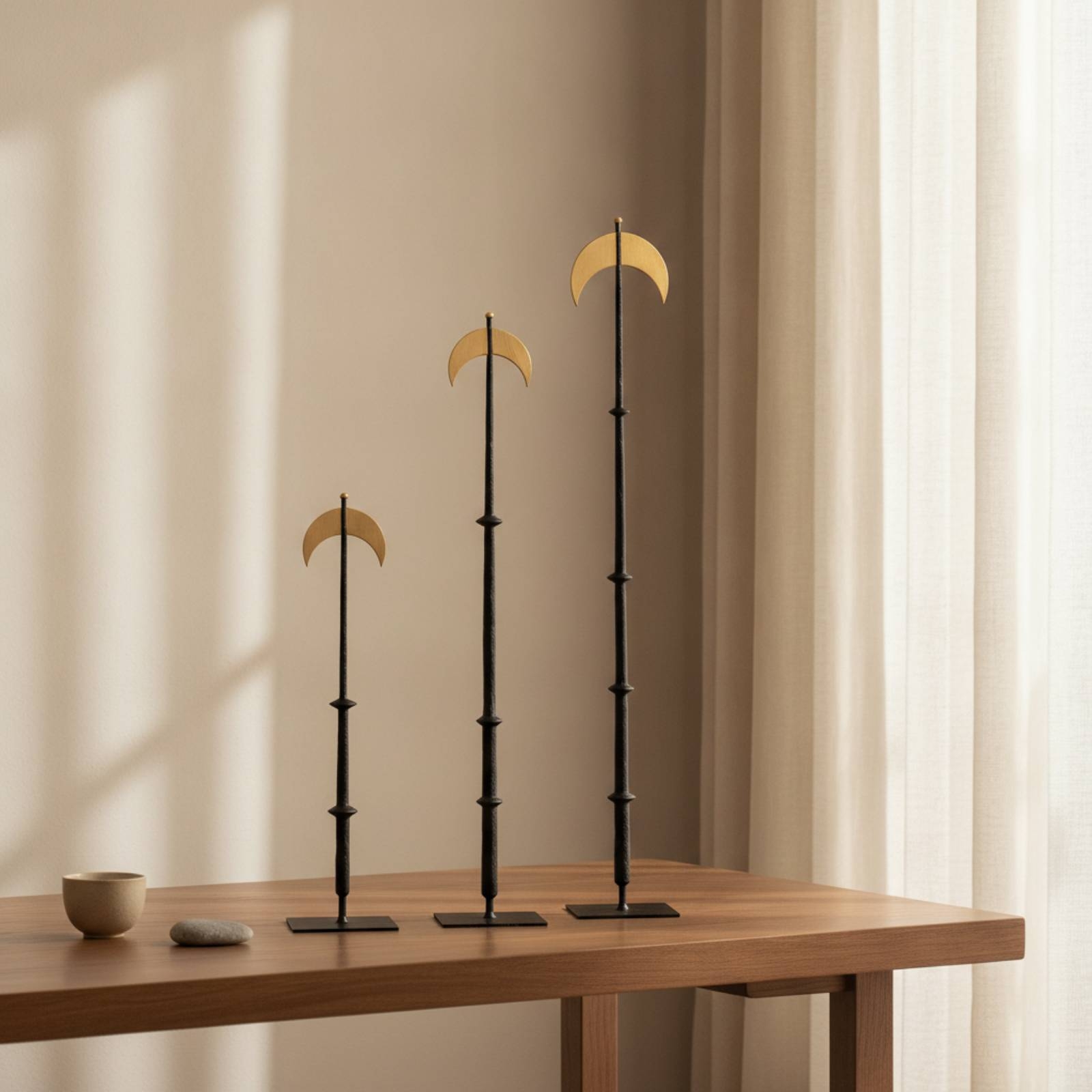 3 Pieces Crescent Moon Ornamen - Home Decor Gold review and price