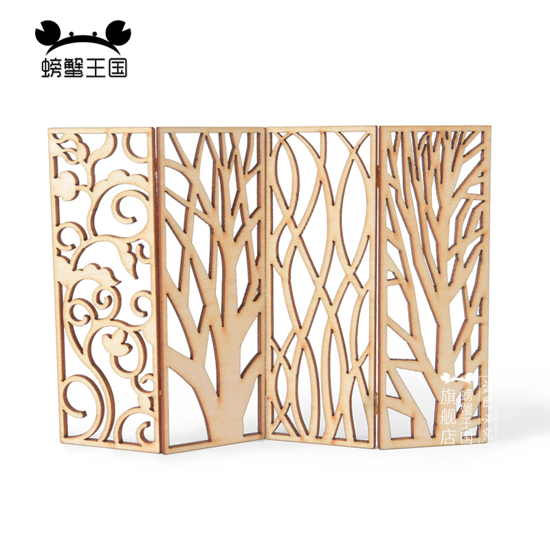 4pcs Wooden Miniature Partitio - Room Divider Screen review and price