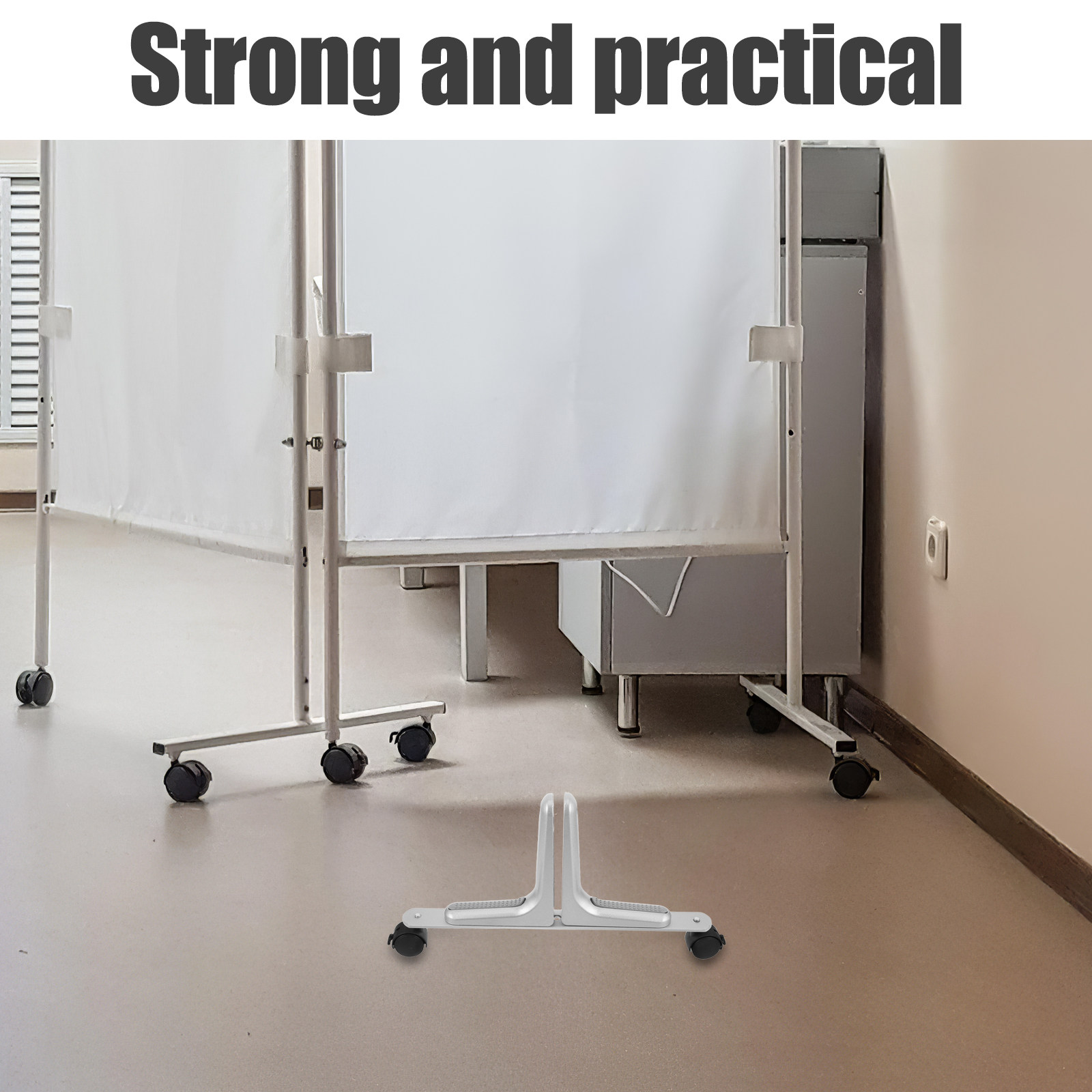 Silver Movable Wheels Stand Fo - Room Divider Screen review and price