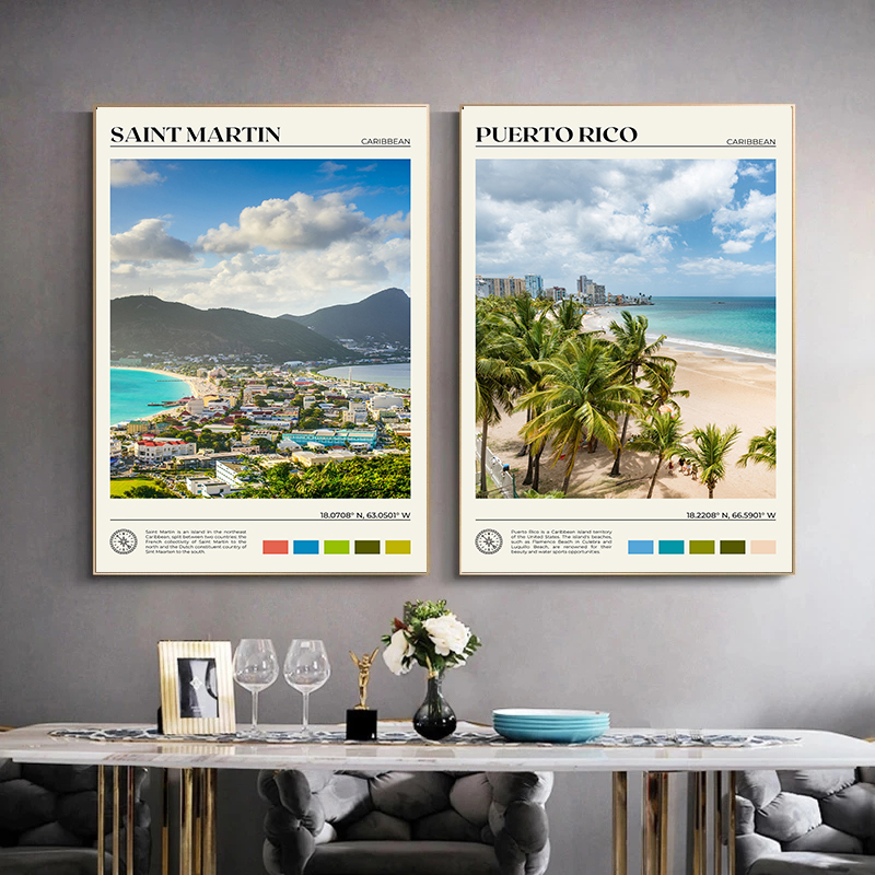 Caribbean Travel Scenery Poste - Home Decor Canada review and price