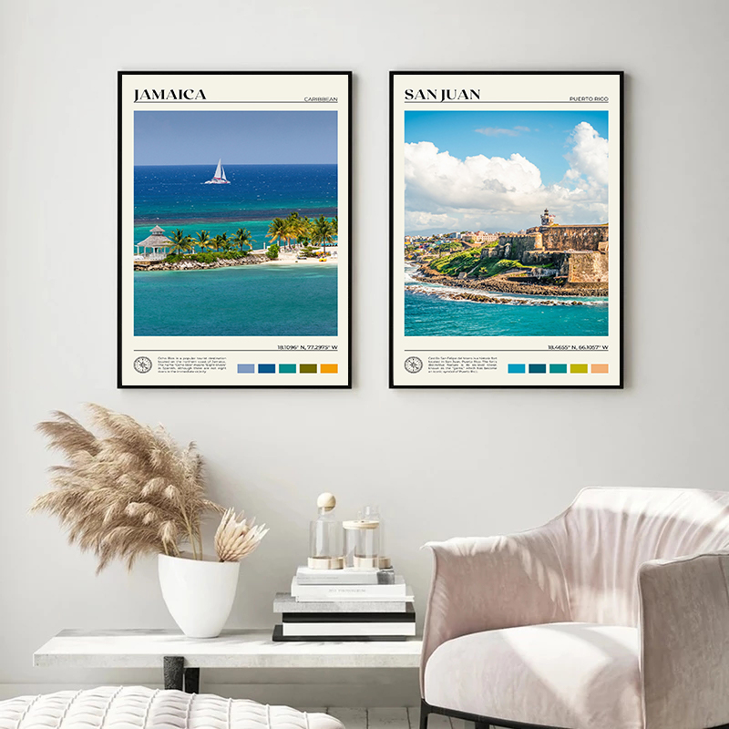 Caribbean Travel Scenery Poste - Home Decor Canada review and price
