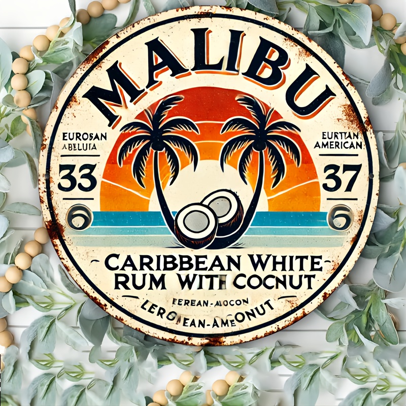 Vintage Malibu Rum Coconut Alu - Home Decor Tree review and price