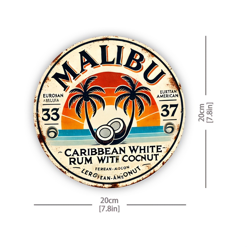 Vintage Malibu Rum Coconut Alu - Home Decor Tree review and price