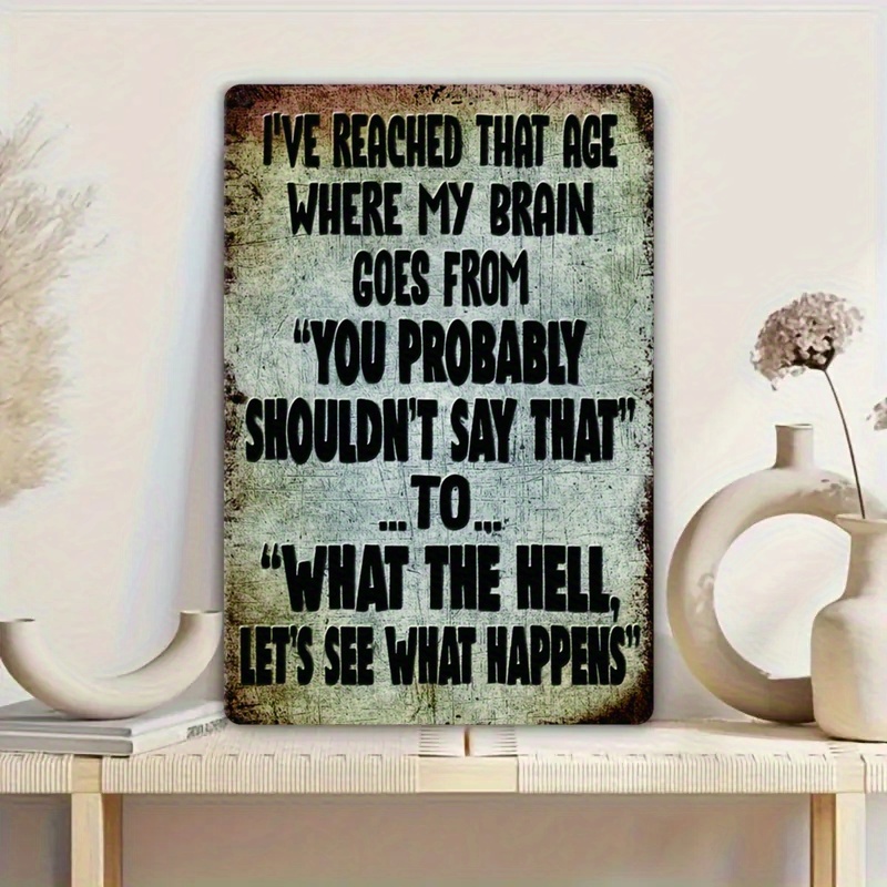 Vintage Metal Wall Sign-Funny  - Home Decor Quotes Ideas review and price