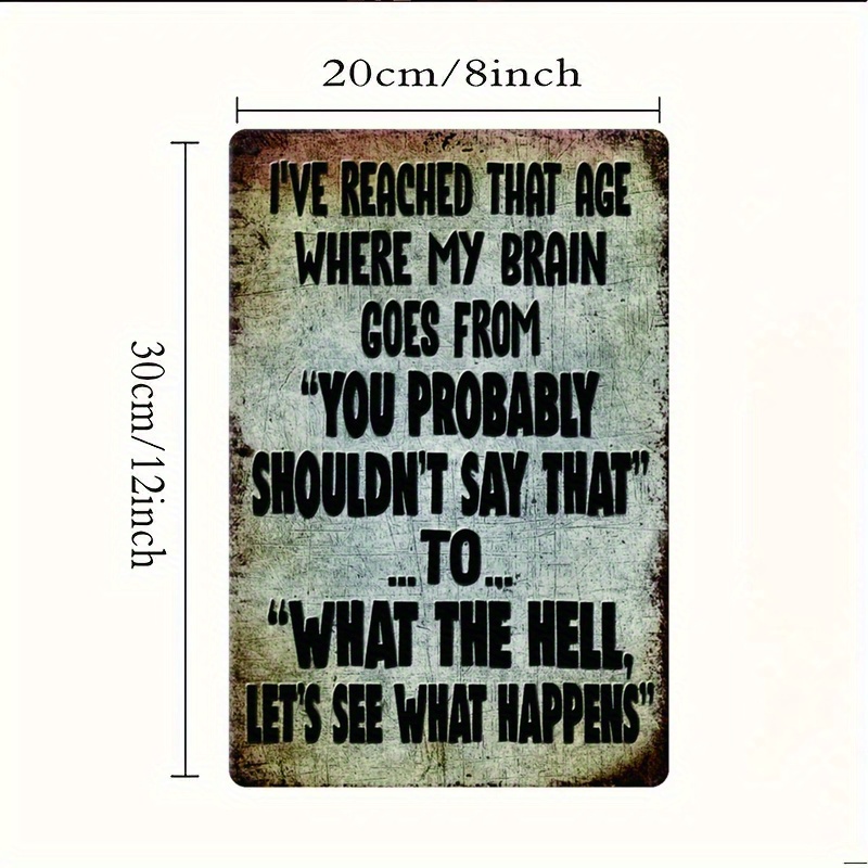 Vintage Metal Wall Sign-Funny  - Home Decor Quotes Ideas review and price