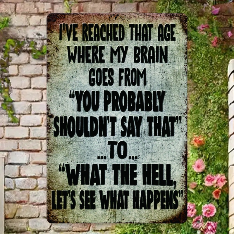 Vintage Metal Wall Sign-Funny  - Home Decor Quotes Ideas review and price