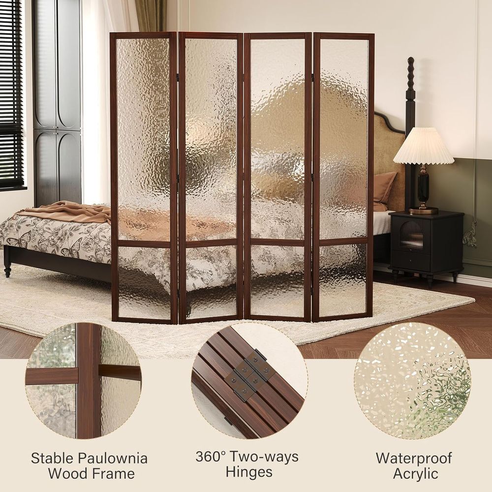 4-Panel Acrylic Folding Room D - Room Divider Screen review and price