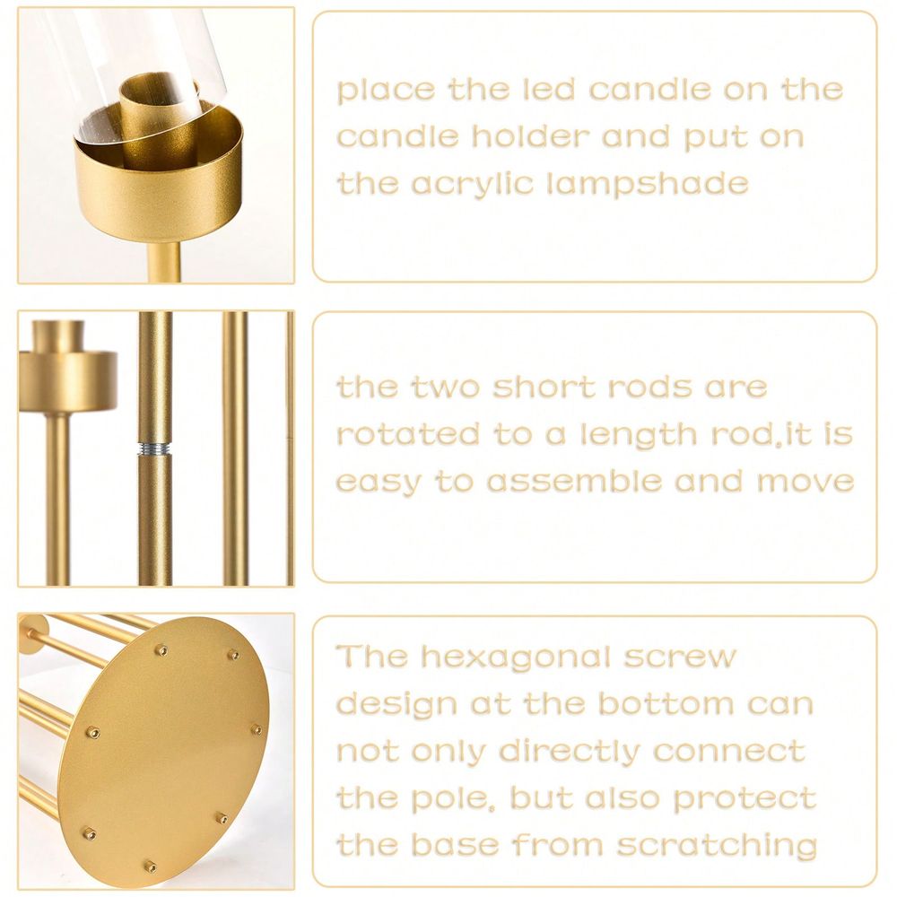 48inch Gold Floor Candle Holde - Home Decor Gold review and price