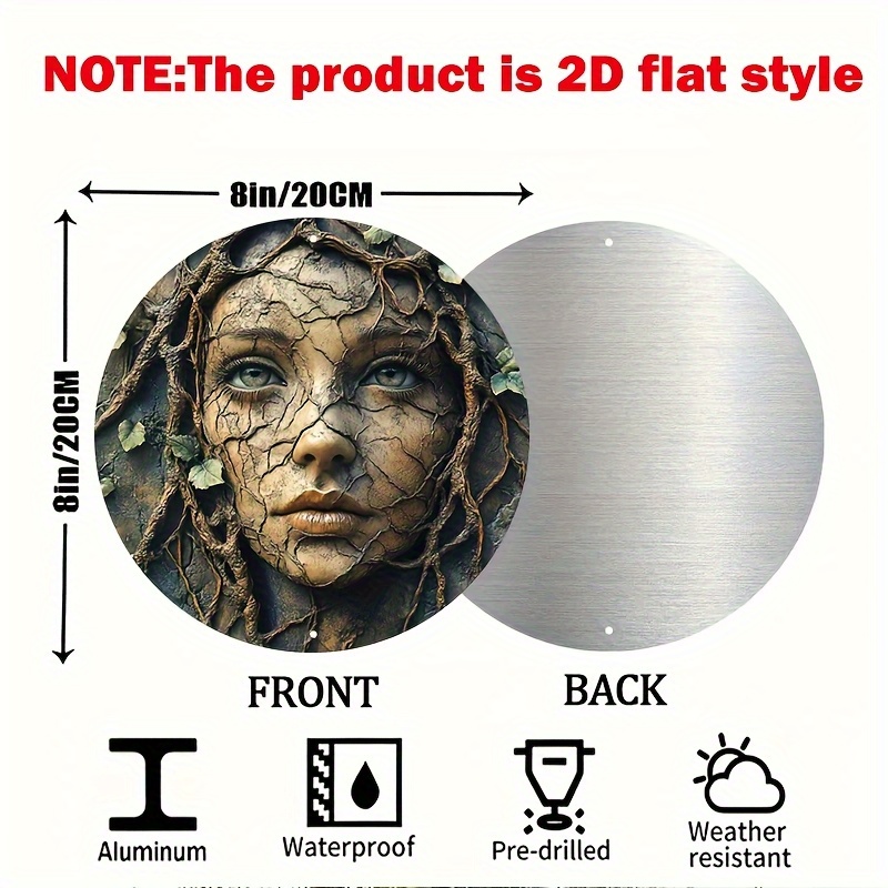 2D Flat, Vintage Aluminum Roun - Home Decor Tree review and price