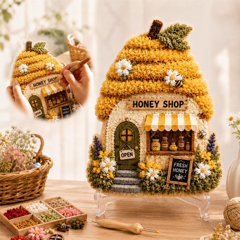 3D Mushroom House Poke Art DIY - Home Decor Inspo review and price