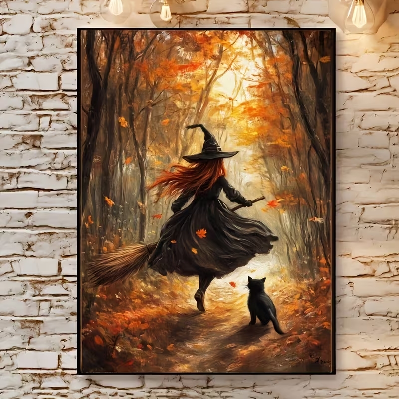 Retro Alloween Autumn Witch On - Home Decor Nepal review and price