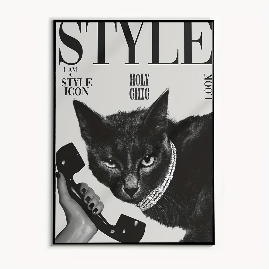 Retro Black Cat Making And Rec - Home Decor Cat review and price