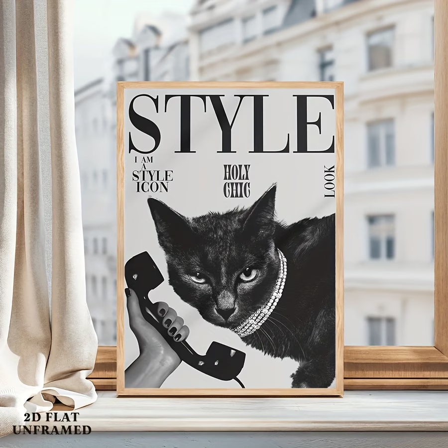 Retro Black Cat Making And Rec - Home Decor Cat review and price