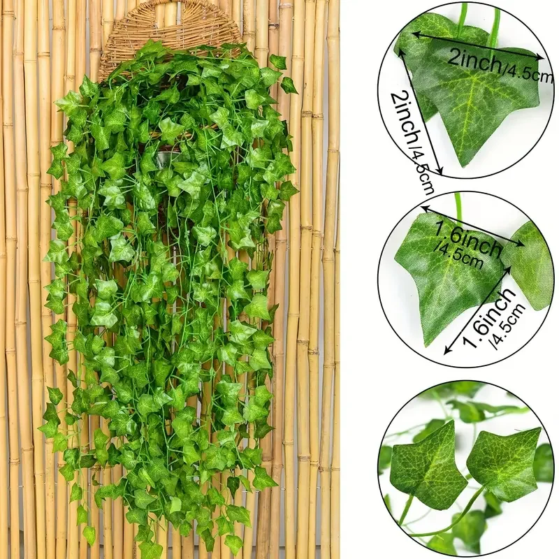 Artificial Green Ivy Leaf Ratt - Rattan Plant Basket review and price