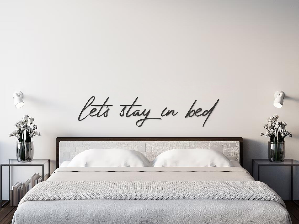 Let's Stay in Bed Quote Wall S - Home Decor Quotes Ideas review and price