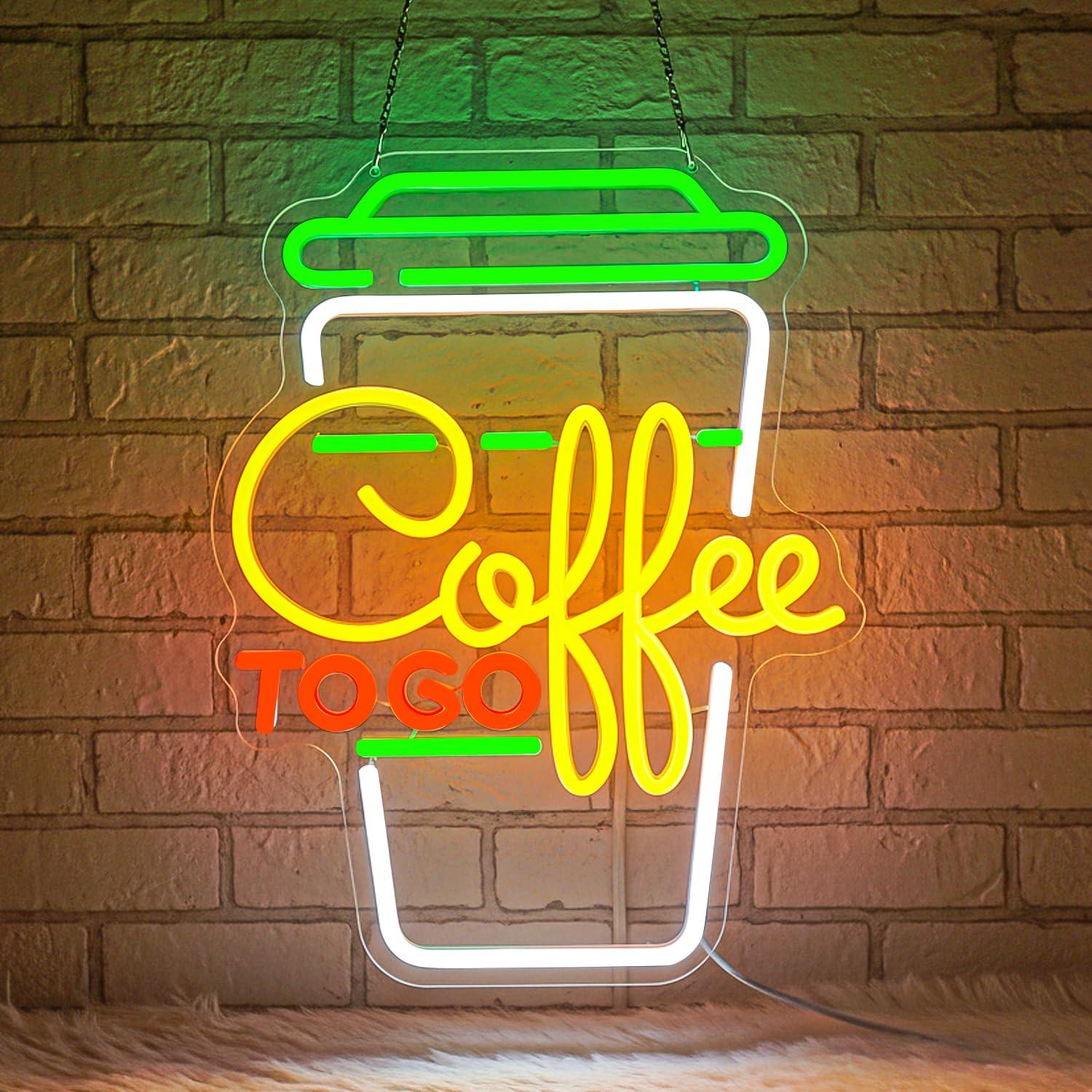 Coffee Neon Sign USB Dimmable  - Home Decor Kitchen review and price