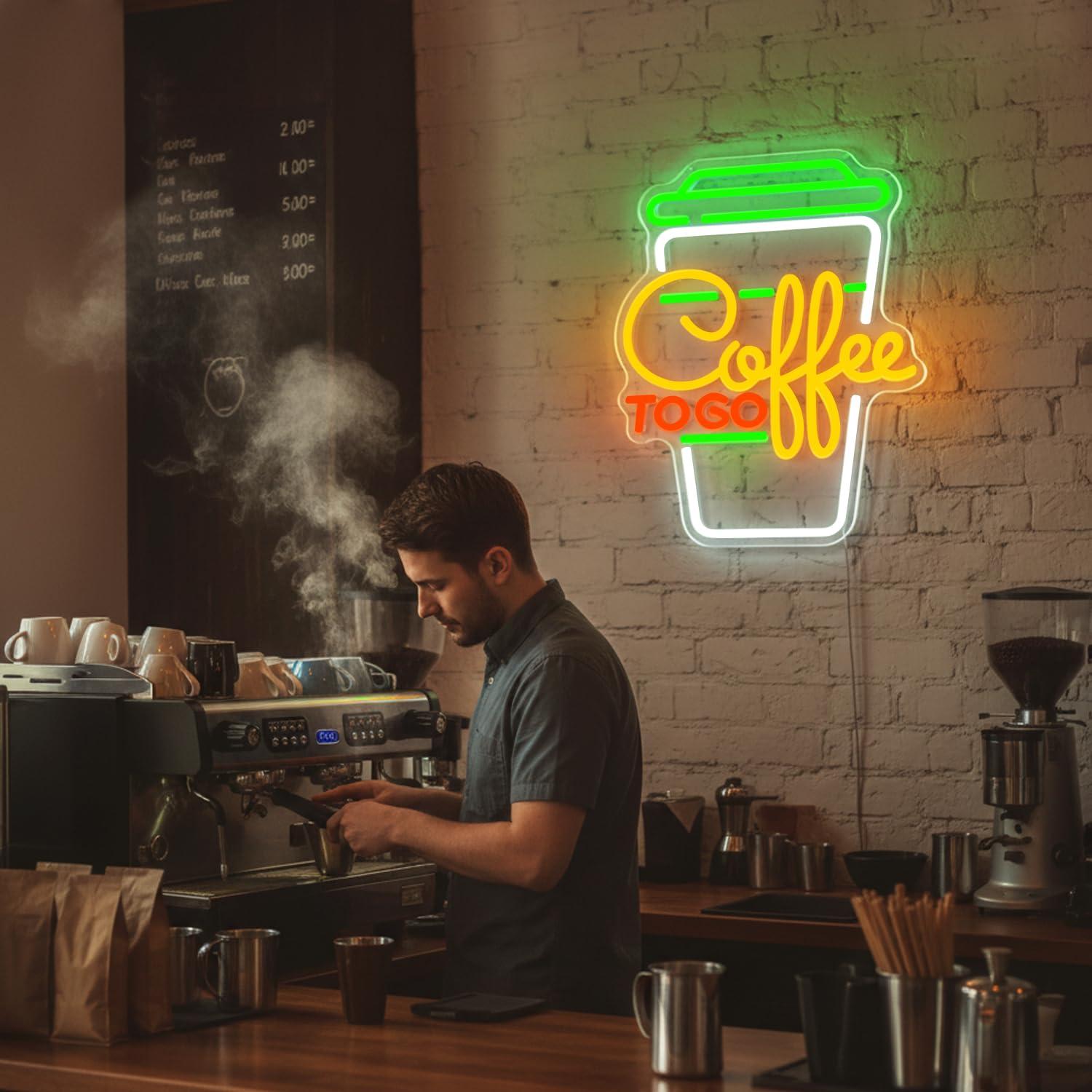 Coffee Neon Sign USB Dimmable  - Home Decor Kitchen review and price