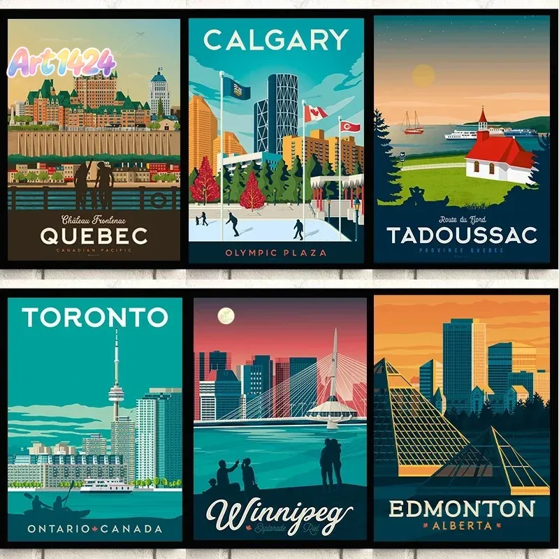 Canada City Travel Poster Queb - Home Decor Canada review and price