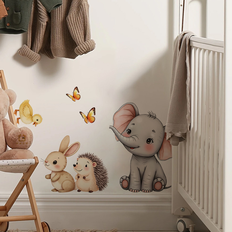 Cartoon Animal Wall Sticker -  - Flooring Home Decor review and price