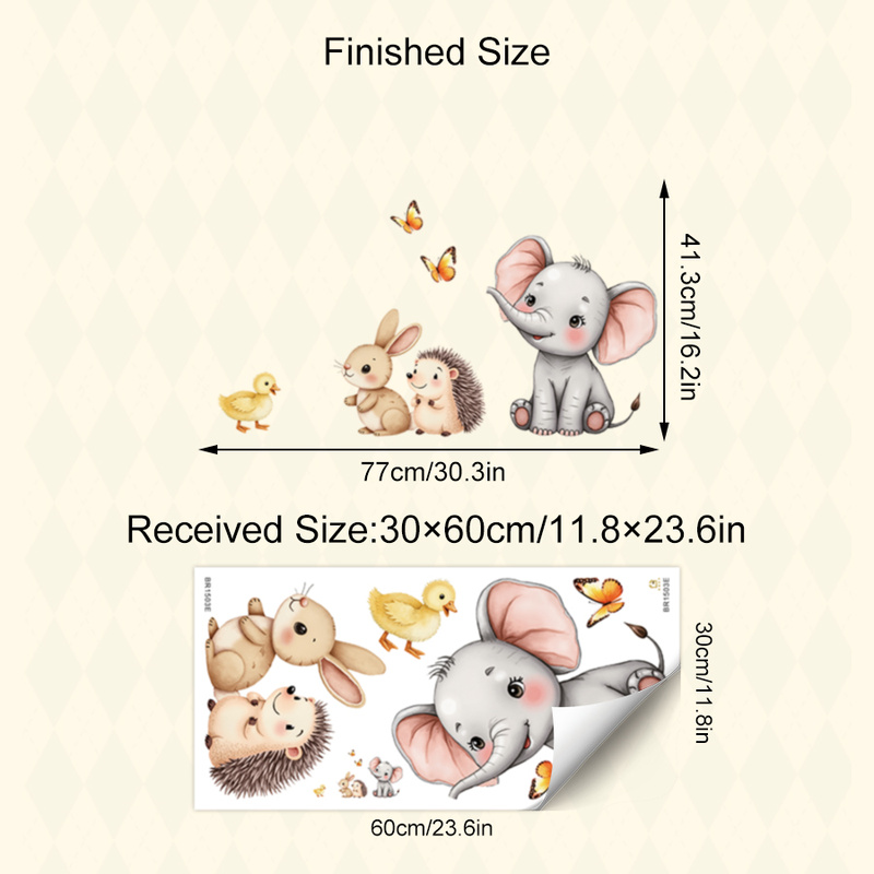 Cartoon Animal Wall Sticker -  - Flooring Home Decor review and price