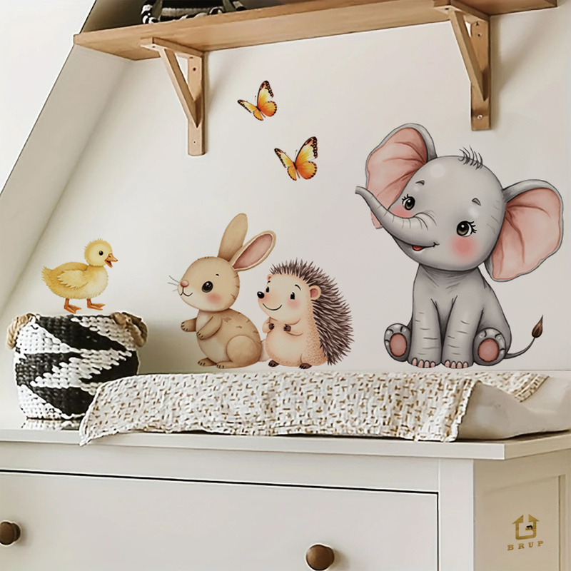 Cartoon Animal Wall Sticker -  - Flooring Home Decor review and price