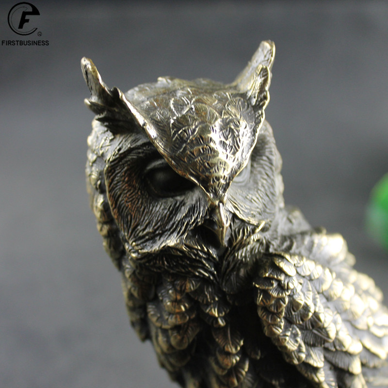 Antique Brass Standing Owl BIG - Home Decor Brand review and price