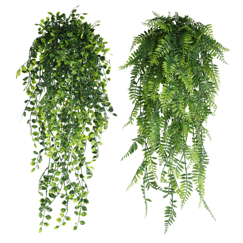 80CM Artificial Hanging Flower - Rattan Plant Basket review and price
