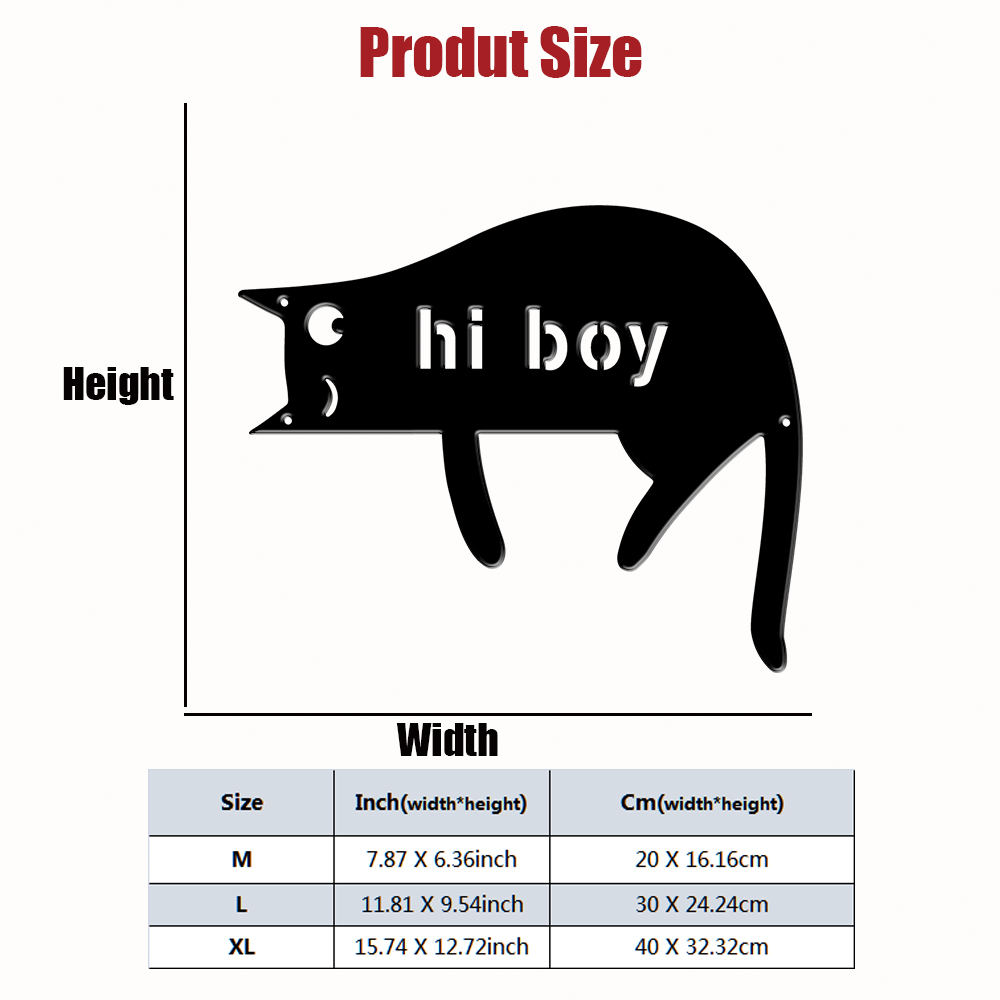 1Pc Custom cat Metal Door Stre - Home Decor Cat review and price