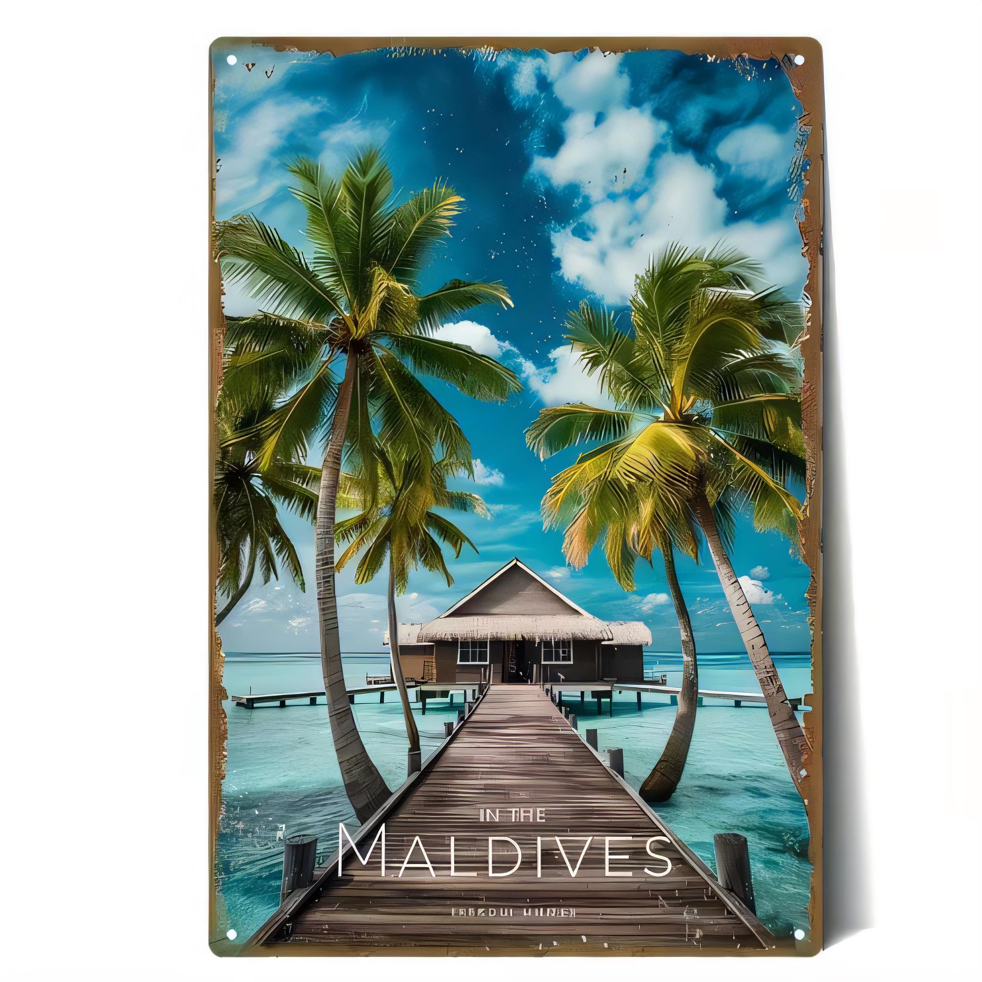 Tin Sign Metal Vintage Beach P - Home Decor Tree review and price