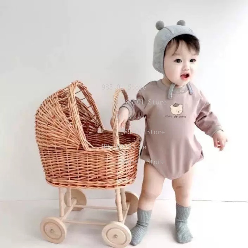 Handwoven Wicker Bassinet Stro - Rattan Plant Basket review and price