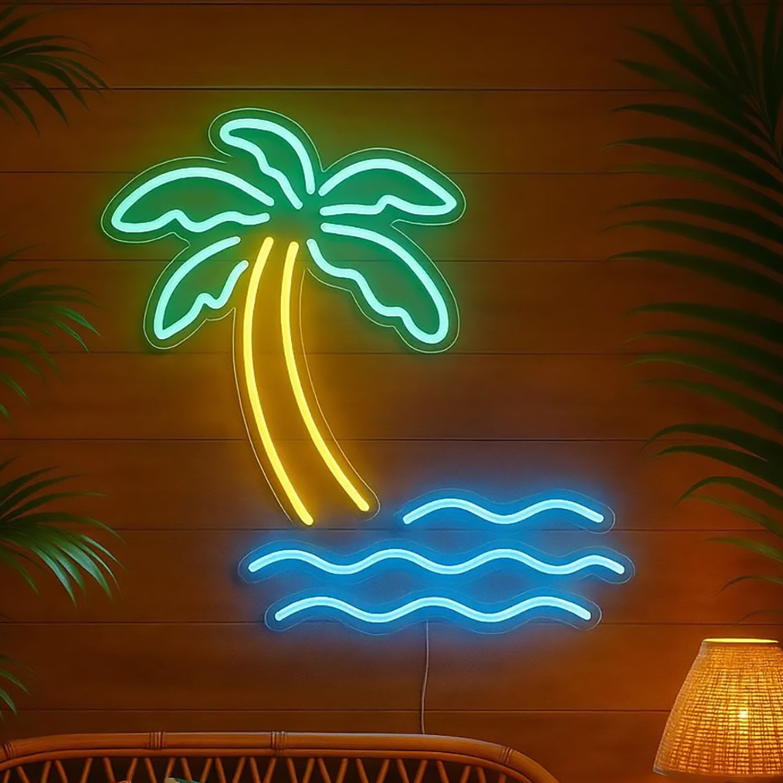 Palm Tree Neon Sign Tropical B - Home Decor Tree review and price