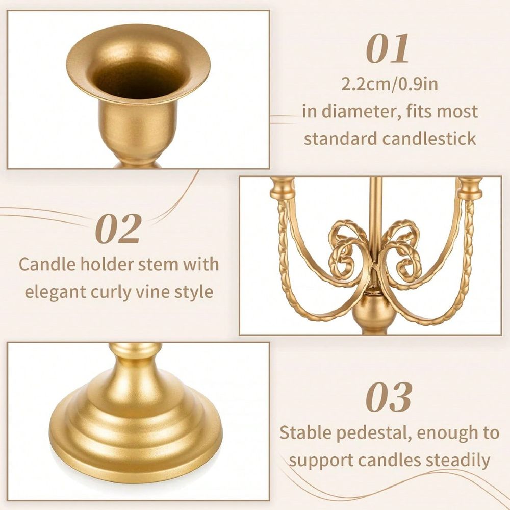 Pack 11.8Inch Gold Candelabra  - Home Decor Gold review and price