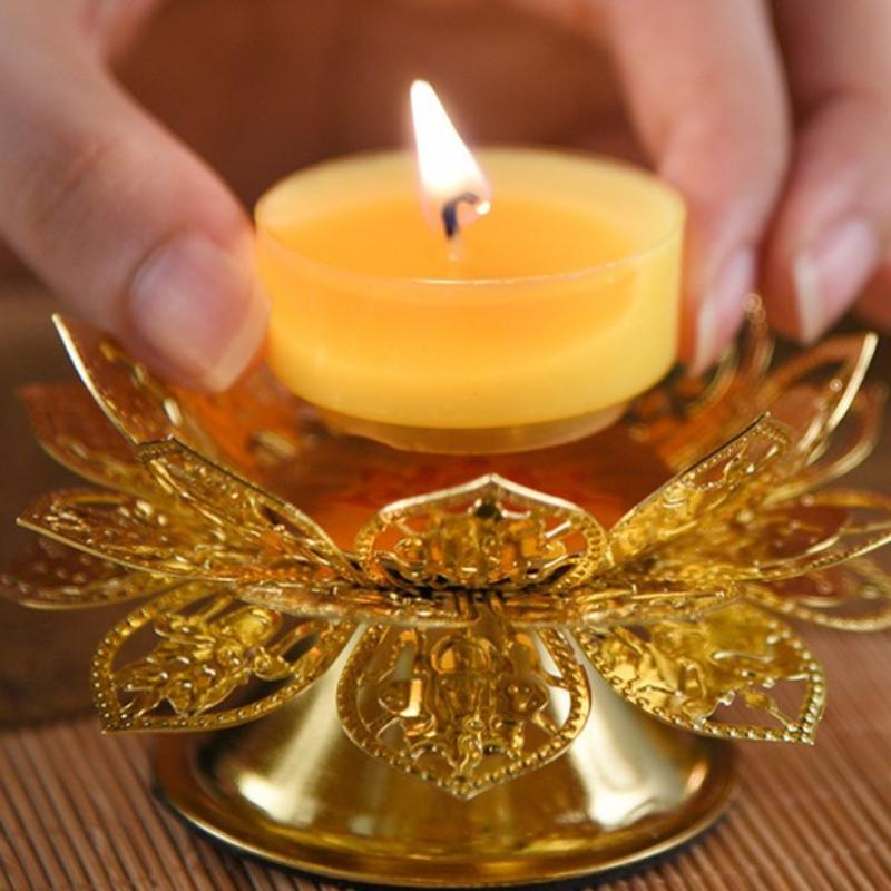 Tea Light Holder Gold Lotus De - Home Decor Gold review and price