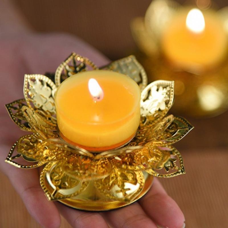 Tea Light Holder Gold Lotus De - Home Decor Gold review and price