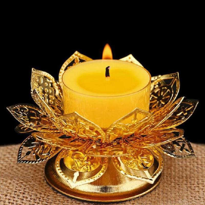 Tea Light Holder Gold Lotus De - Home Decor Gold review and price